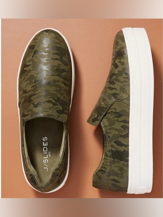 Anthropologie Shoes - J/Slides for Anthropologie Harry Green Camo Leather Slip-On Sneakers NIB